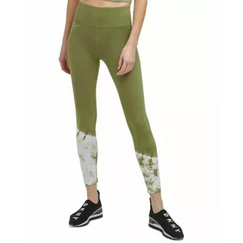 New DKNY Sport Women s Tie-Dyed-Hem 7/8 Leggings, Size: M